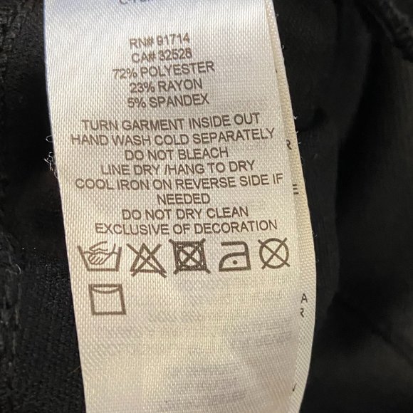 Armani Exchange Paneled Moto Leggings - Size 26 - Picture 6 of 6